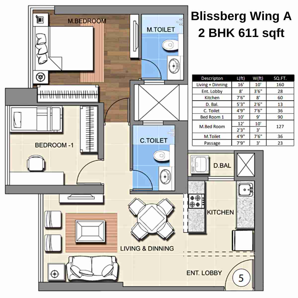 Sheth-Montana-Floor-Plan-Blissberg-Wing-A-2-BHK-611-sqft