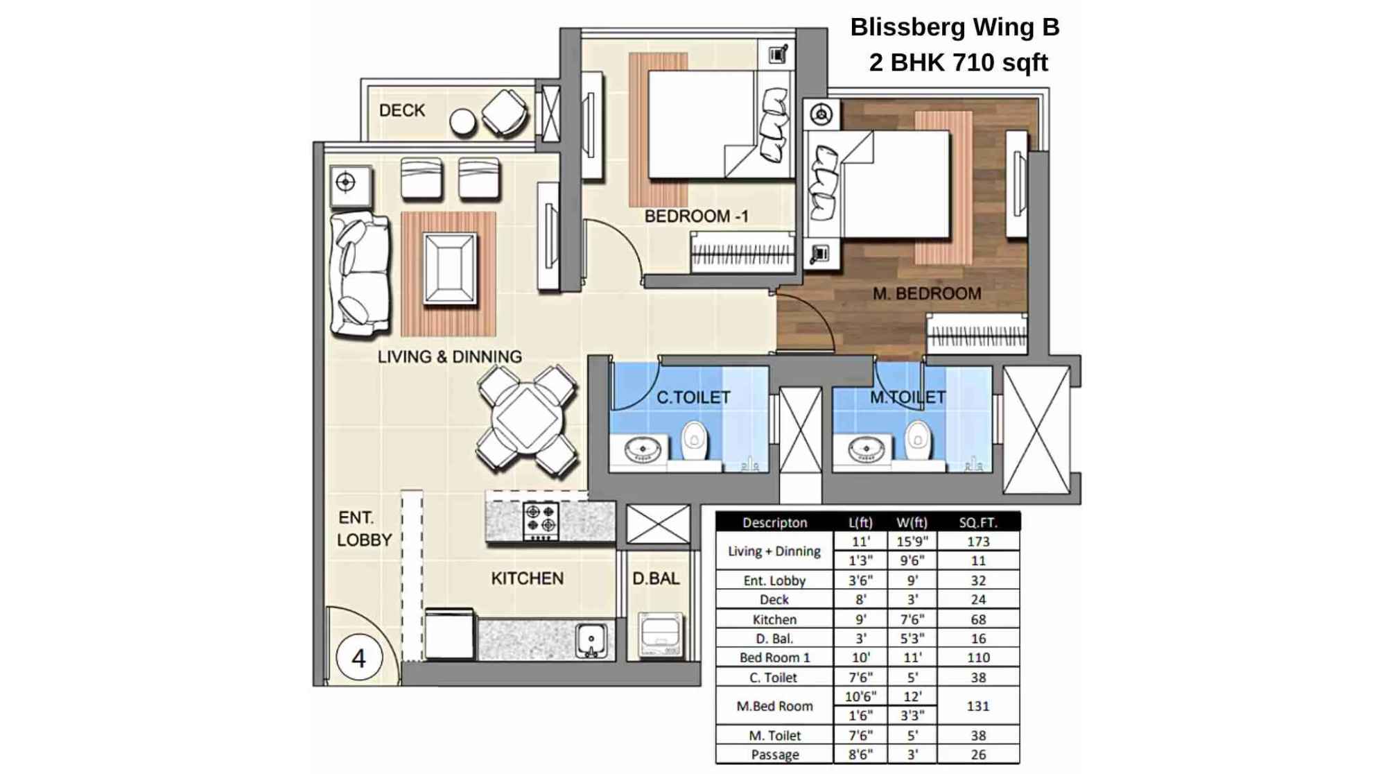 Sheth-Montana-Floor-Plan-Blissberg-Wing-B-2-BHK-710-sqft