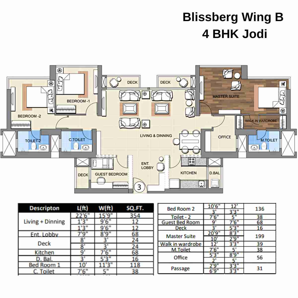 Sheth-Montana-Floor-Plan-Blissberg-Wing-B-4-BHK-Jodi