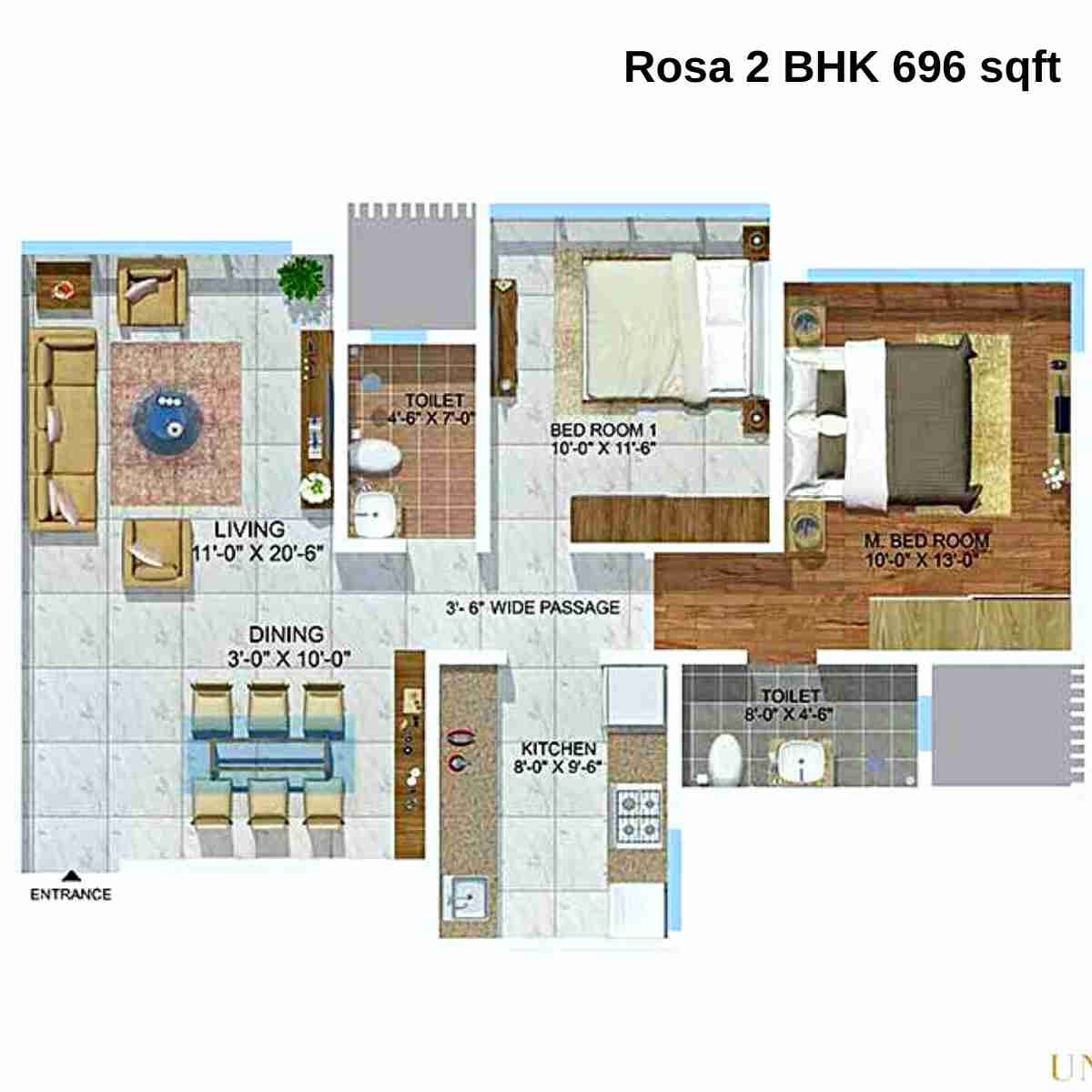 Sheth-Montana-Floor-Plan-Rosa-2-BHK-696-sqft