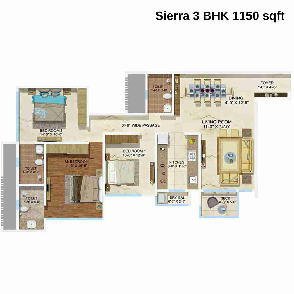 Sheth-Montana-Floor-Plan-Sierra-3-BHK-1150-sqft